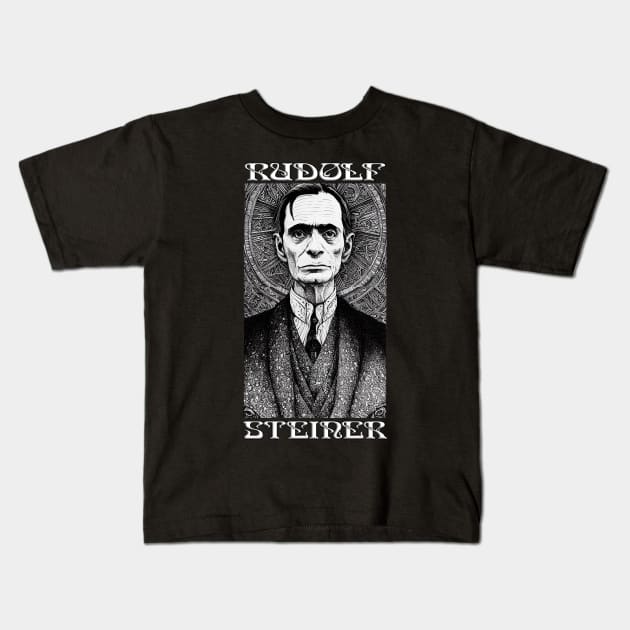 Rudolf Steiner Anthroposophy Esoteric Theosophy Design Kids T-Shirt by AltrusianGrace